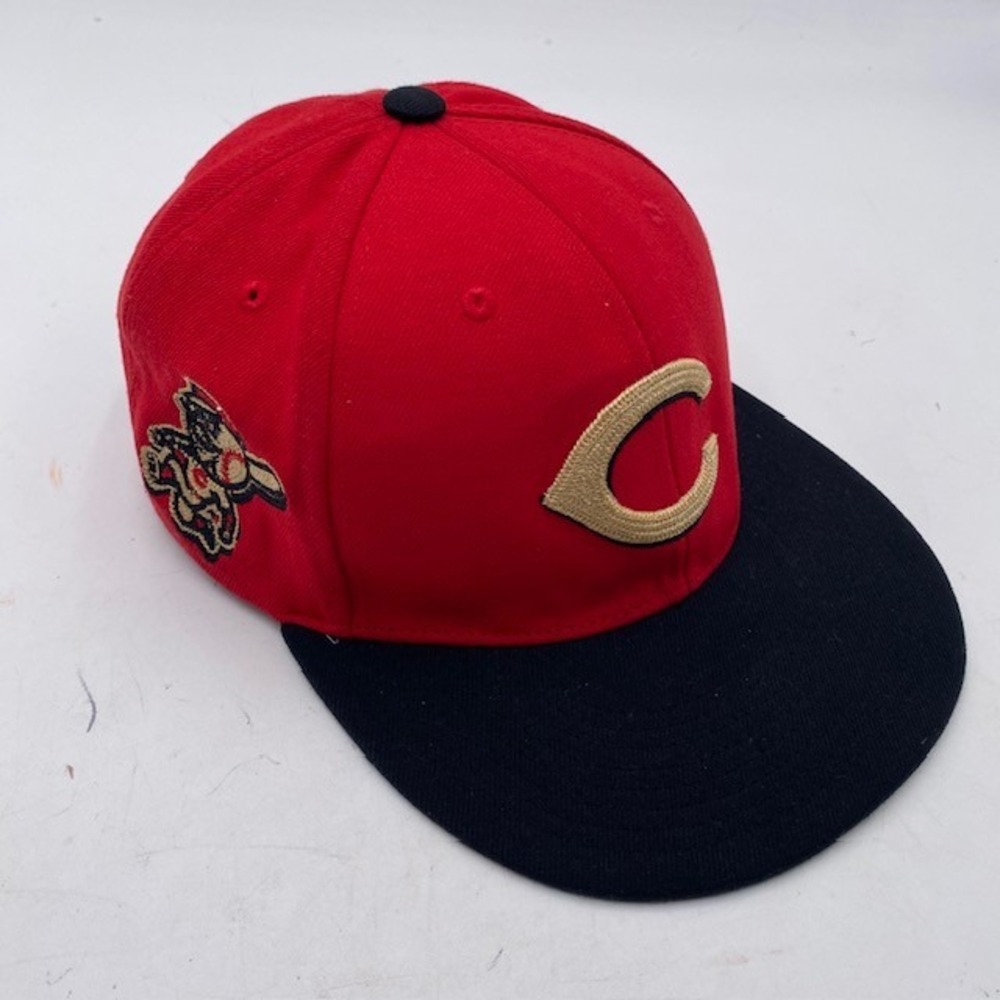 CINCINNATI REDS Mitchell & Ness Snapback Hat Mens Red Black Long Live Cat Custom